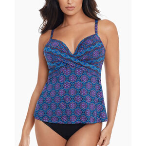 MIRACLESUIT DANUBE BLEU ALLURA TANKINI TOP BOTTOMS SWIMSUIT 2 PC SET 10